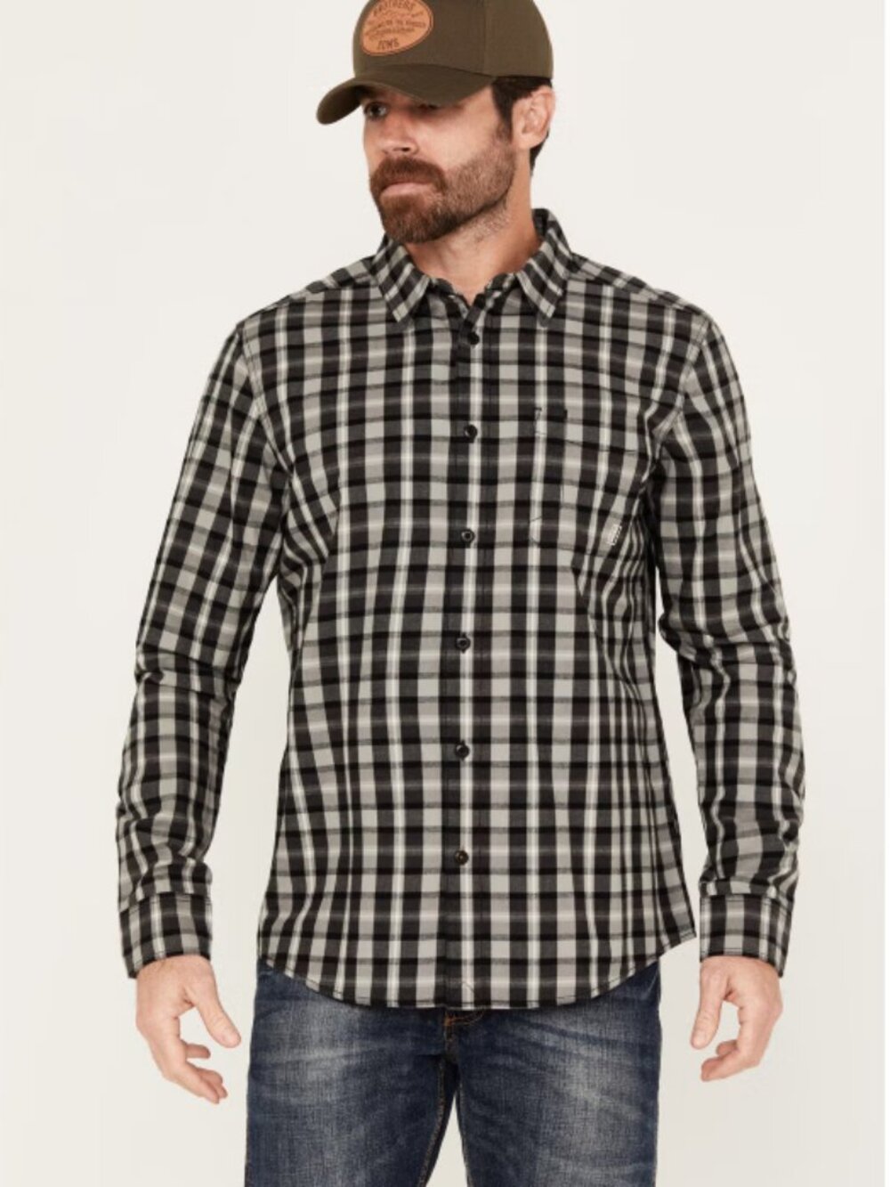 Brothers and Sons Men's Atascosa Plaid Print Long Sleeve Western Shirt